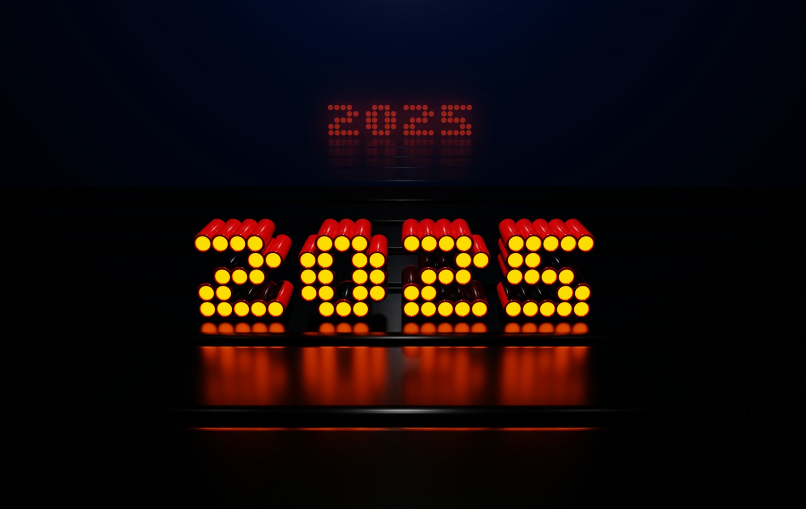 A digital clock displaying the time in the dark